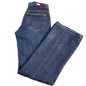 VTG Tommy Jeans Women's Size 7 Bootcut Dark Wash Blue Denim 30 x 32 Juniors 2002